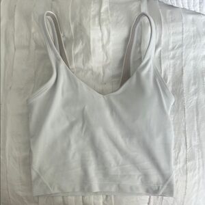 lululemon athletica White Fitted Crop Camisole